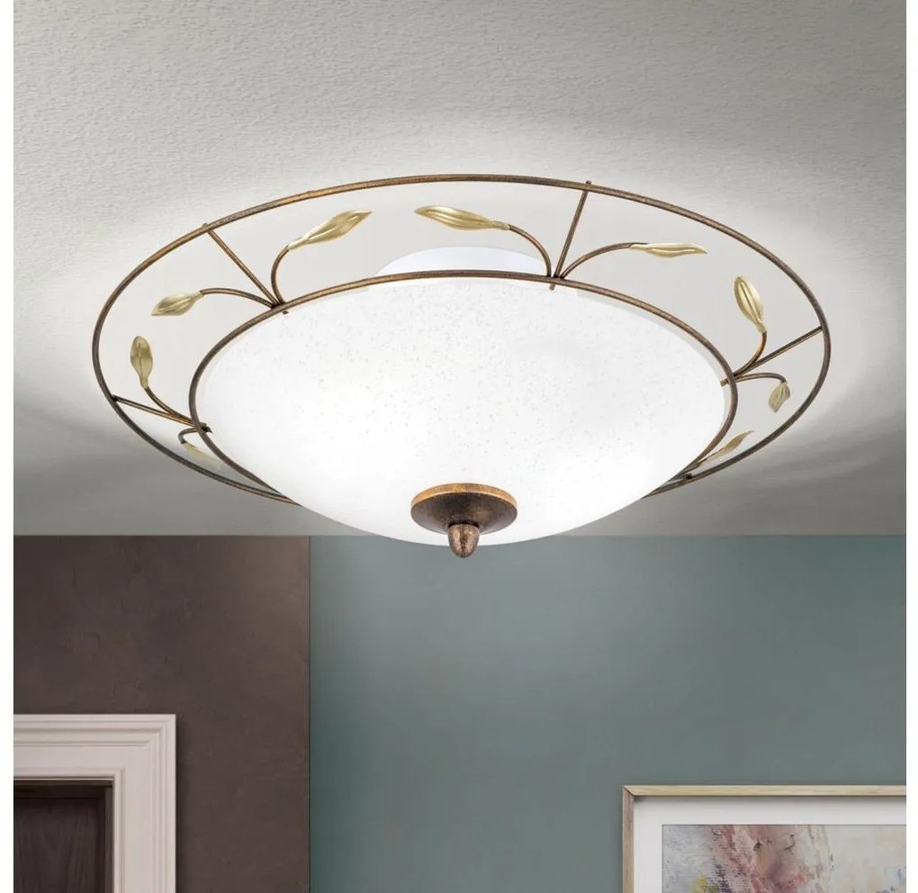 Orion DL 7-338/2 - Плафон LUCA 2xE14/40W/230V Ø 40 см бронзов/патина