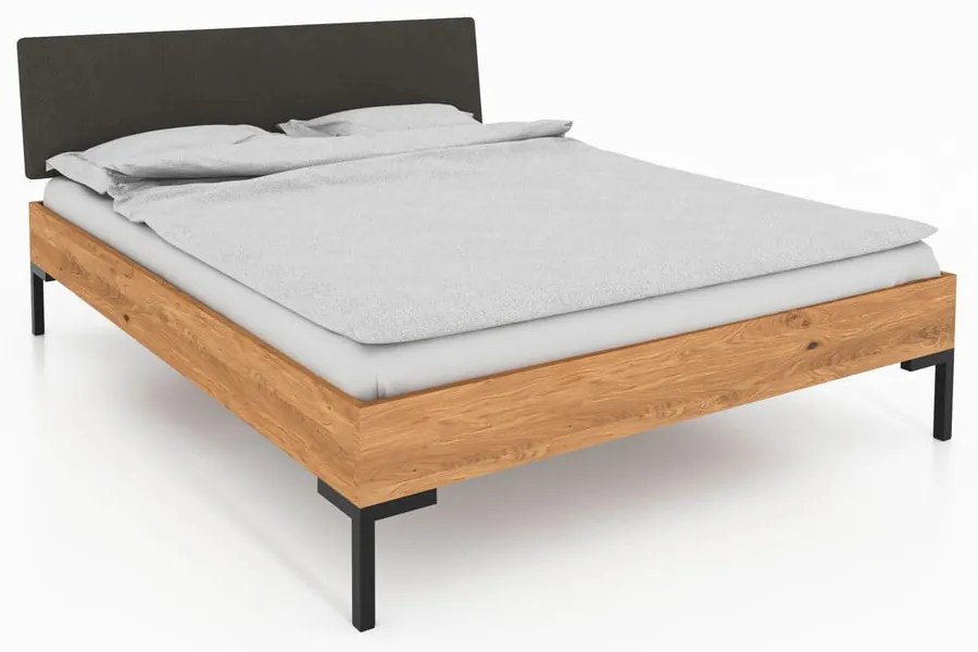 Дъбово двойно легло с тапицирана табла 140x200 cm Abises 1 - The Beds