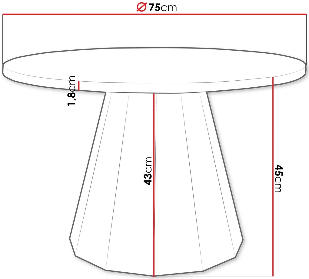 Кафе маса Elipse-Черно Мрамор