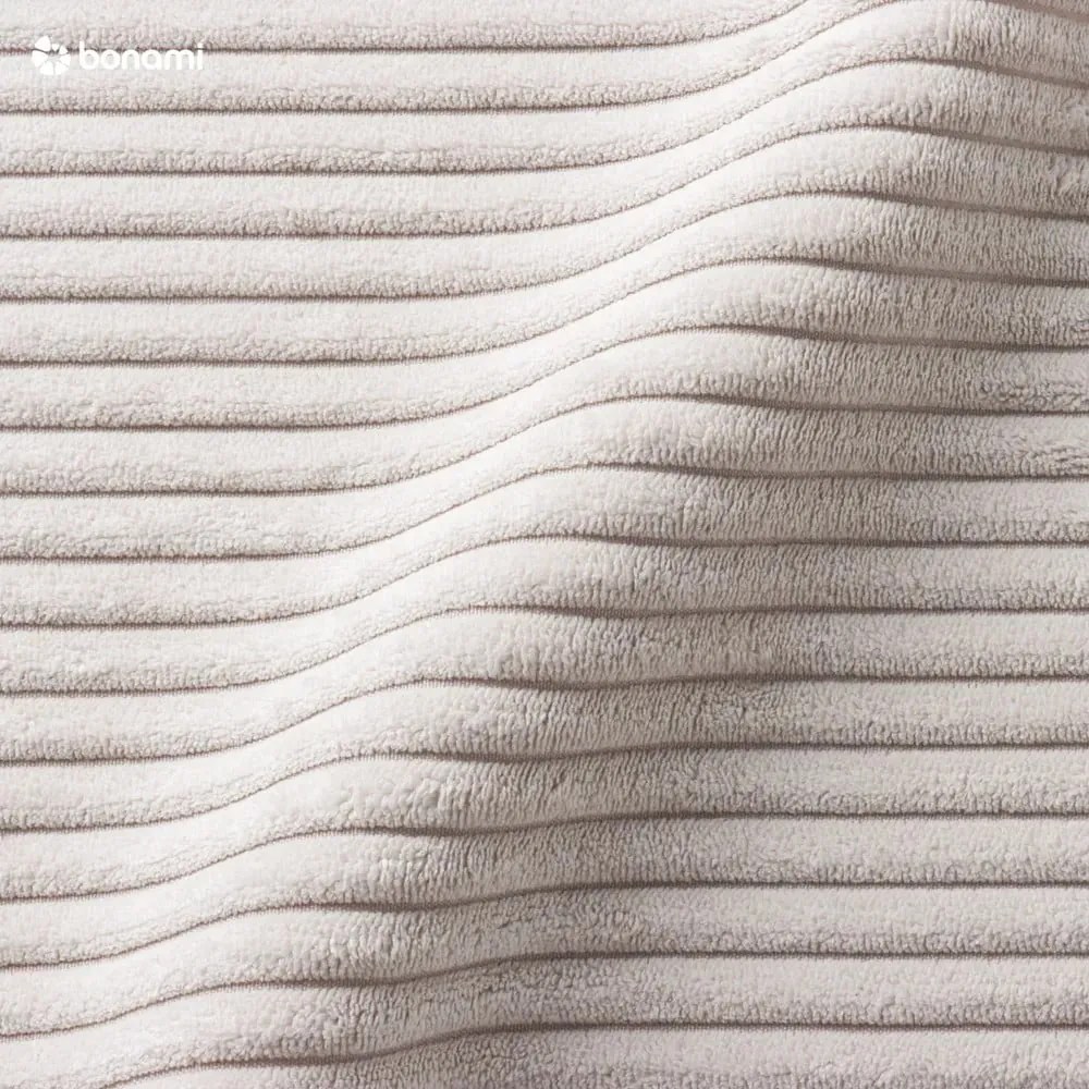 Кремаво двойно легло 160x200 cm тапицирано с място за съхранение с включена подматрачна рамка Voliera – Maison de Rêve