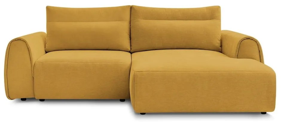 Ъглов диван в цвят жълта охра Aden – Bobochic Paris