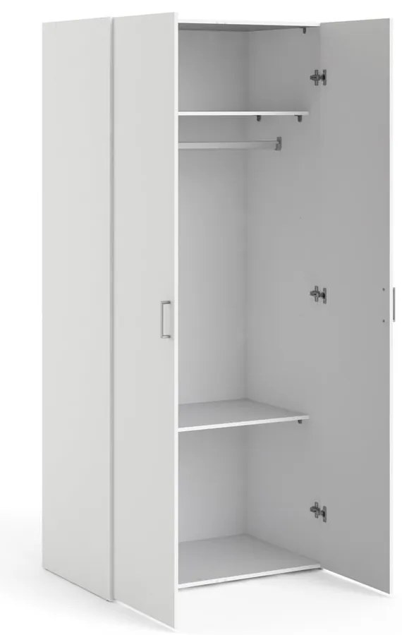 Бял гардероб 78x175 cm Space – Tvilum