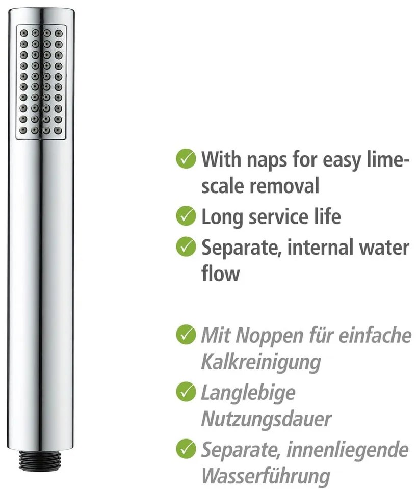 Душ-глава с маркуч в блестящо сребристо Basic Line - Wenko
