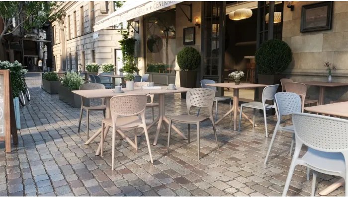 ТОДО Светло кафяво - МОДЕРЕН СТОЛ ЗА КУХНЯ/ ГРАДИНА/ КАФЕНЕ (ВЕРТИКАЛНО ПОДРЕЖДАНЕ)