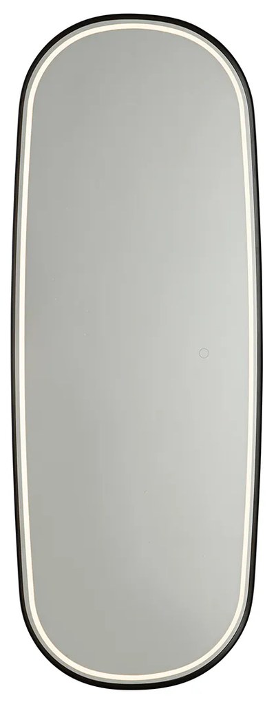 Модерно огледало за баня черно с LED и сензорен димер - Geraldien