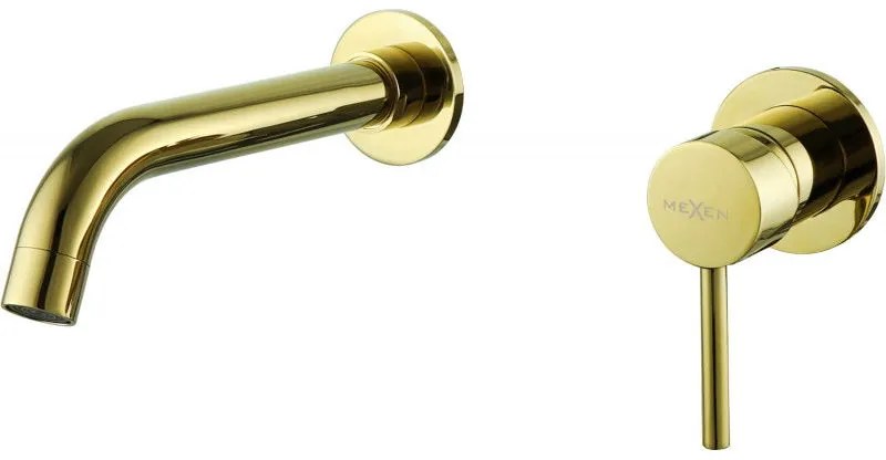 Mexen Alma вградена смесителна батерия за мивка, златна - 75015-50