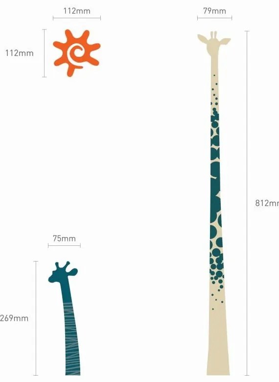 Стикер за стена Жирафската кралица на Савана - Ambiance