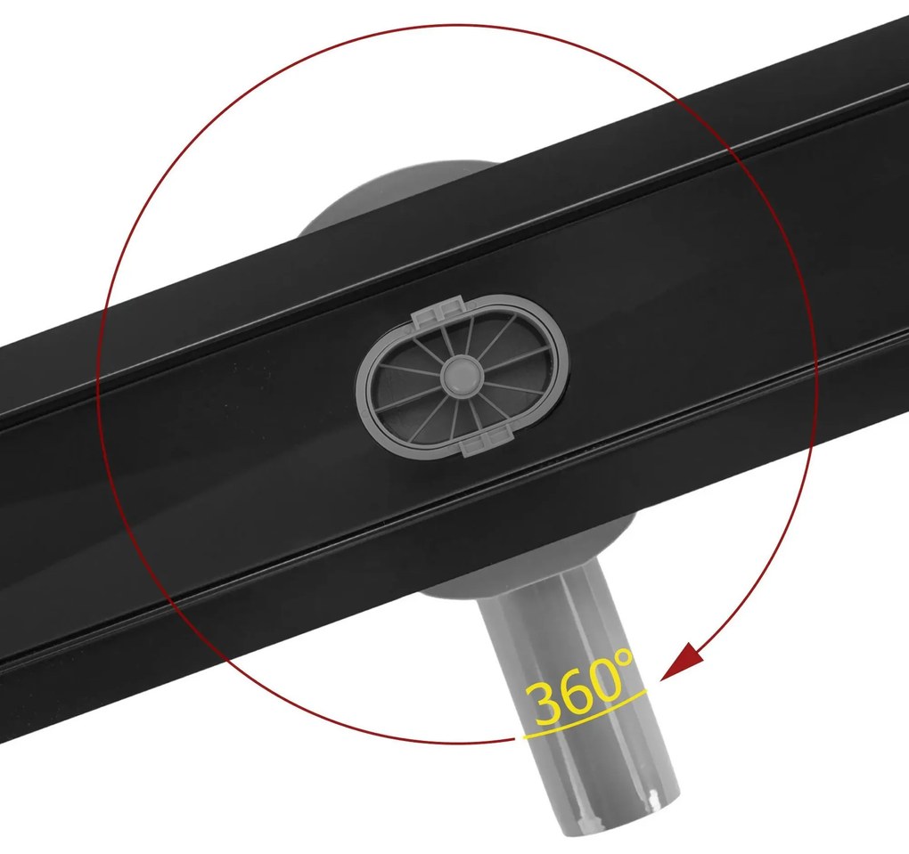 Линеен сифон REA Neox pro Black 60