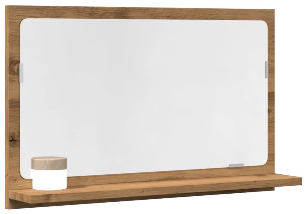 856198 vidaXL Огледален шкаф за баня 60x11x37 cm Инженерна дървесина