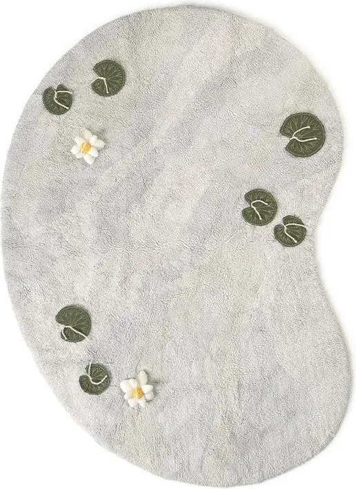 Светлосиво памучно детско килимче за игра 130x170 cm Swan Lake – Lorena Canals