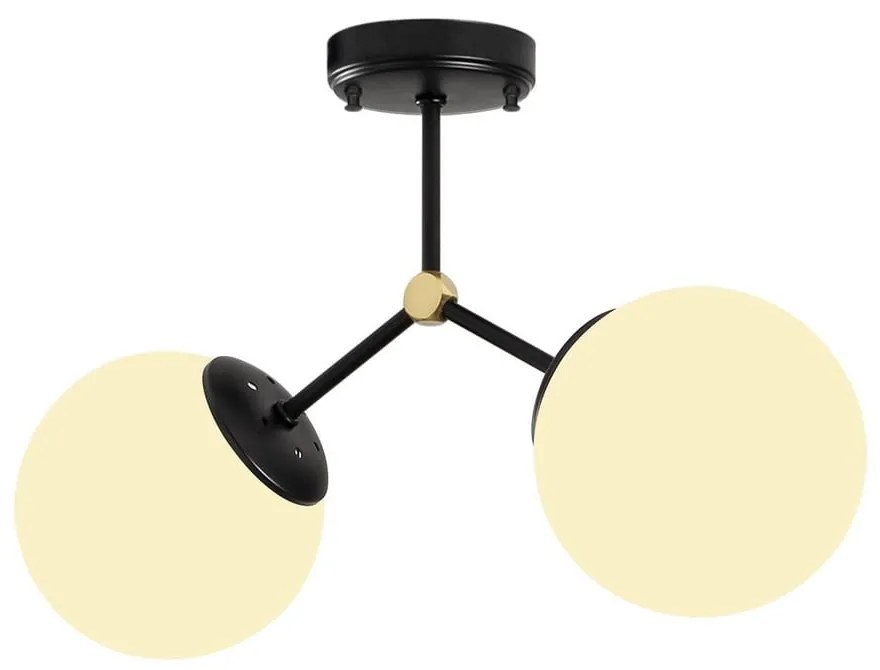 Черно-бяло таванно осветително тяло Damar - Opviq lights