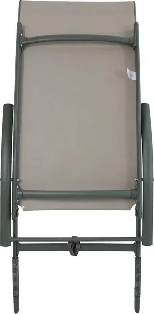 Сгъваем шезлонг Hesperide Samba, Алуминий - Лен/Лаврово зелено