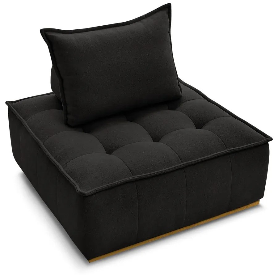 Черно шенилово кресло Elisa – Bobochic Paris