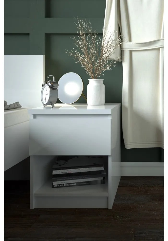 Бяло нощно шкафче Naia - Tvilum