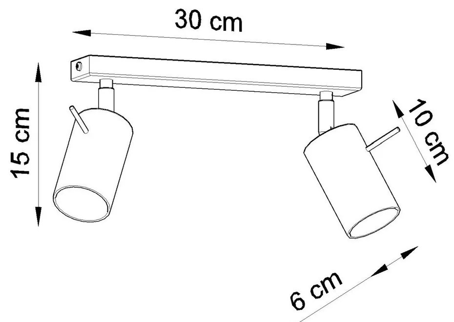 Дървена светлина за таван Ludwik - Sollux