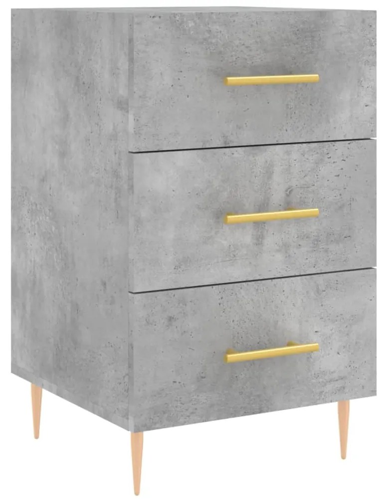 827648 vidaXL Нощно шкафче, бетонно сиво, 40x40x66 см, инженерно дърво