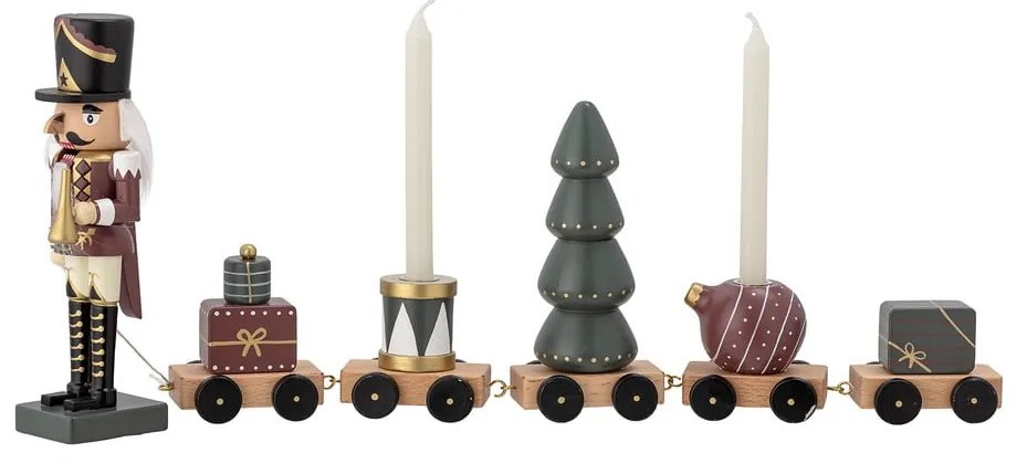 Дървен свещник с коледен мотив Vadim – Bloomingville