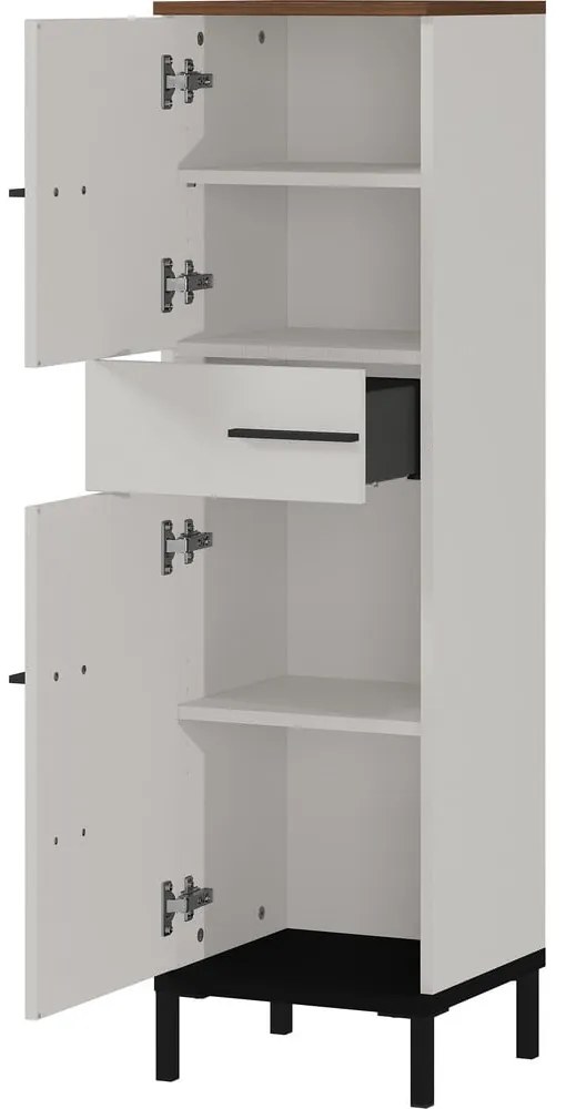 Сив и бежов шкаф за баня от орех 34x123 cm Yonkers - Germania