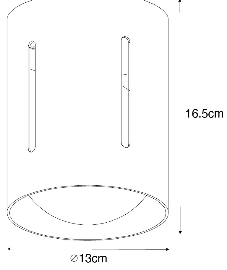 Дизайнерска таванна лампа златиста със светлинен ефект - Yana