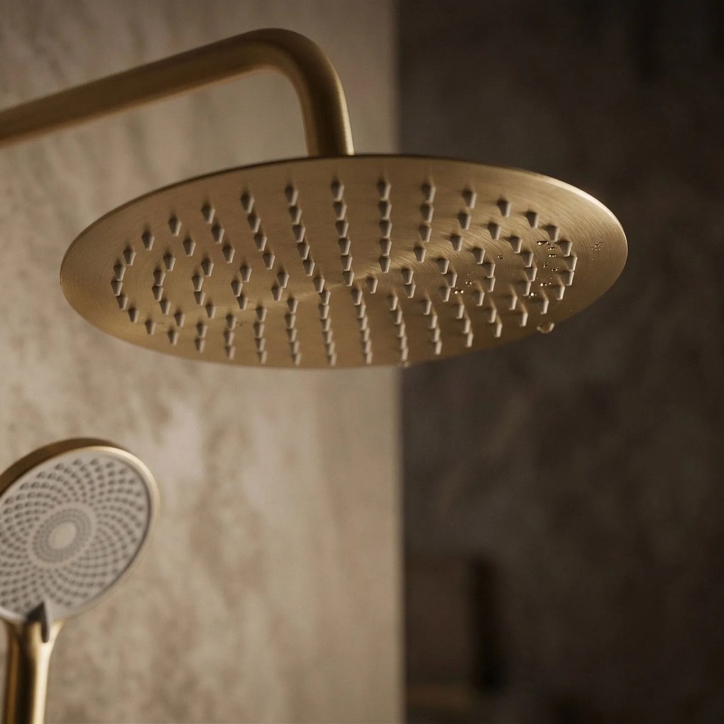 Душ комплект без чучур с термостат Rea Lungo Gold Brush