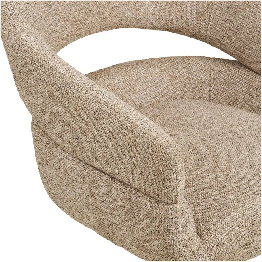 Бежов тапициран трапезен стол с подлакътници Dover – House Nordic