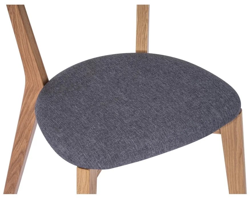 Дъбов трапезен стол със сива седалка Arch - Bonami Essentials