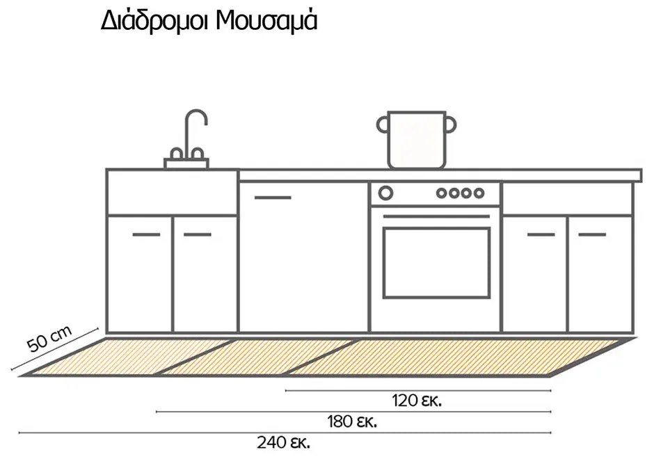 Мат бегач Brown Cementine-Large