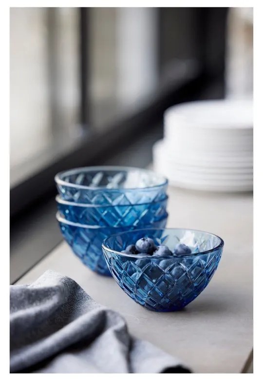 Сини стъклени купички в комплект от 4 бр. 325 ml Sorrento – Lyngby Glas