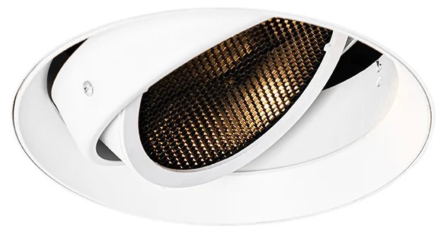 Модерен вграден прожектор бял GU10 AR111 кръгъл без рамка - Oneon Honey