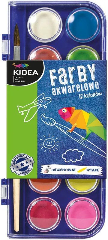 Kidea - Акварелни бои 12 цв.