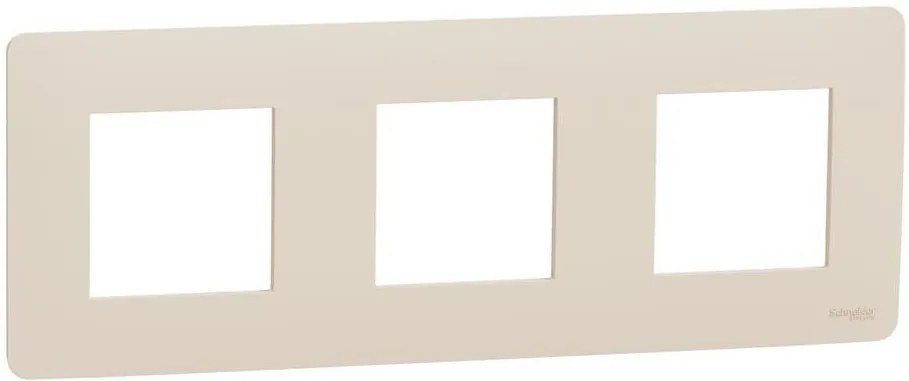 SE Лицева рамка 3х цвят Крем Unica Studio  - NU200644