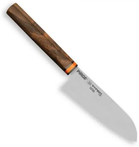 Pirge - Нож от неръждаема стомана с дървена дръжка Santoku 16см TITAN EAST-(12105)
