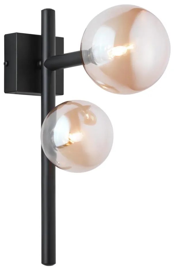 Jupiter 1906 - Стенно осветително тяло NEPTUN 2xG9/14W/230V черно/димно бежово