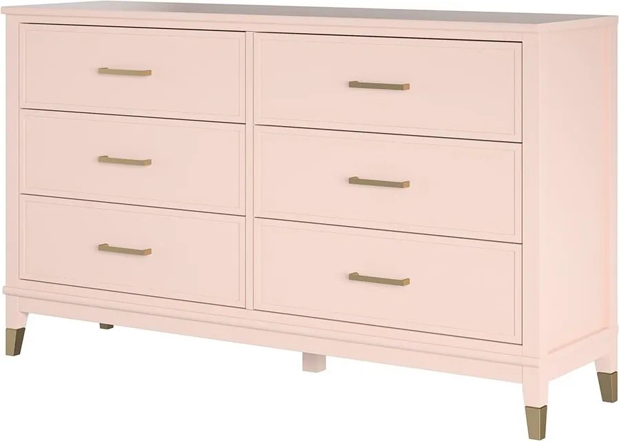 Розов скрин с чекмеджета , 144 x 85 cm Westerleigh - CosmoLiving by Cosmopolitan