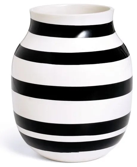 Ваза от черно-бял фаянс, височина 20 cm Omaggio - Kähler Design