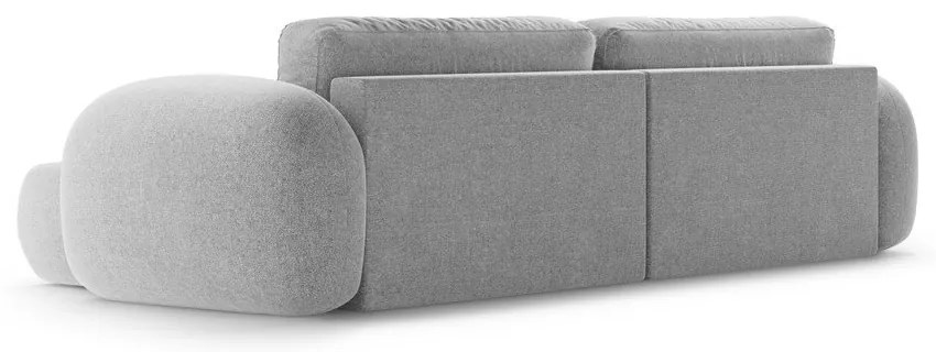 Светлосив шенилов сгъваем/с място за съхранение ъглов диван Tonale – Cosmopolitan Design