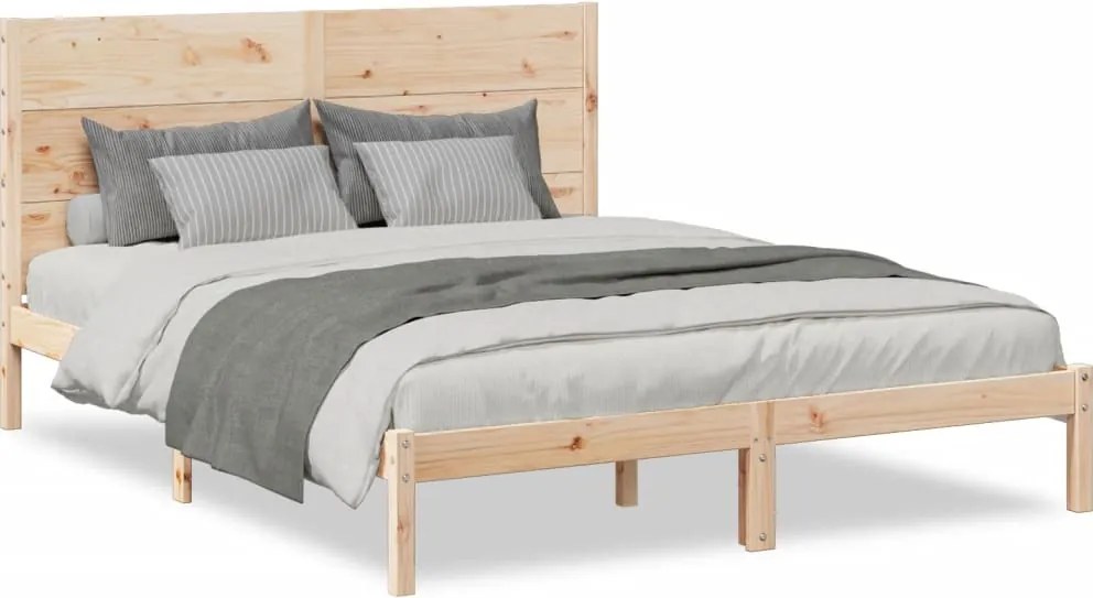 3309273 vidaXL Рамка за легло без матрак, 160x210 см, масивна дървесина
