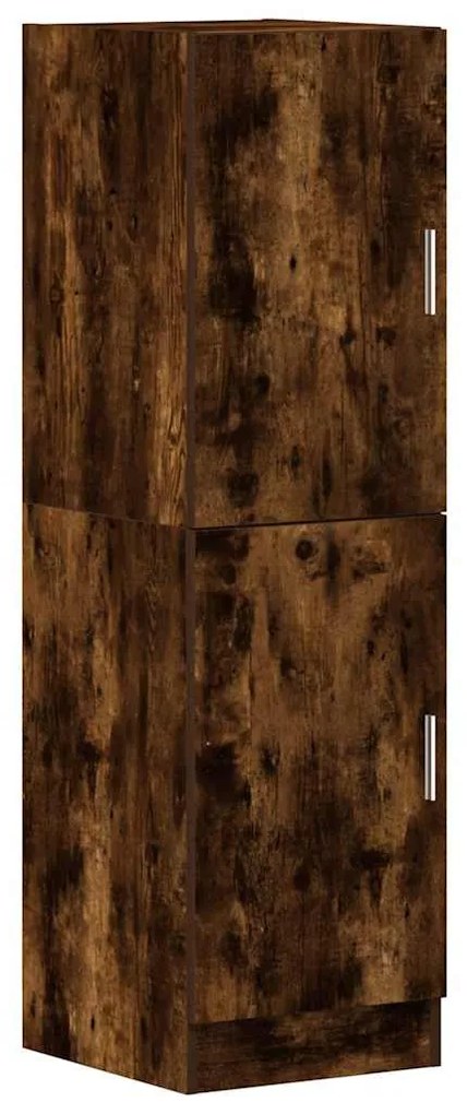 860116 vidaXL Кухненски шкаф, опушен дъб, 38x41,5x131,5 см, инженерно дърво