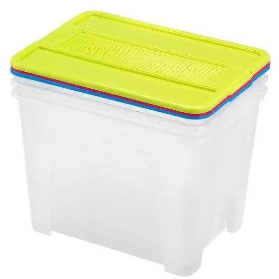 КОМПЛЕКТ 3x Кутии TEX BOX 21 л за съхранение