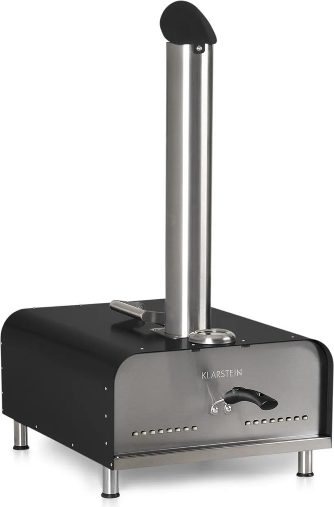 Klarstein Diavolo, пелетна пещ за пица, включително камък за пица, термометър, неръждаема стомана