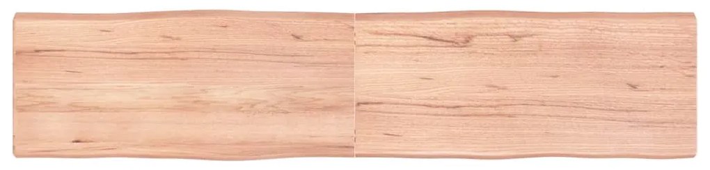 363975 vidaXL Плот за маса светлокафяв 180x40x(2-6) см обработен масивен дъб