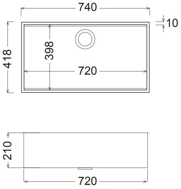 Измийте Apell Amalthea под-74 x 41,8 cm