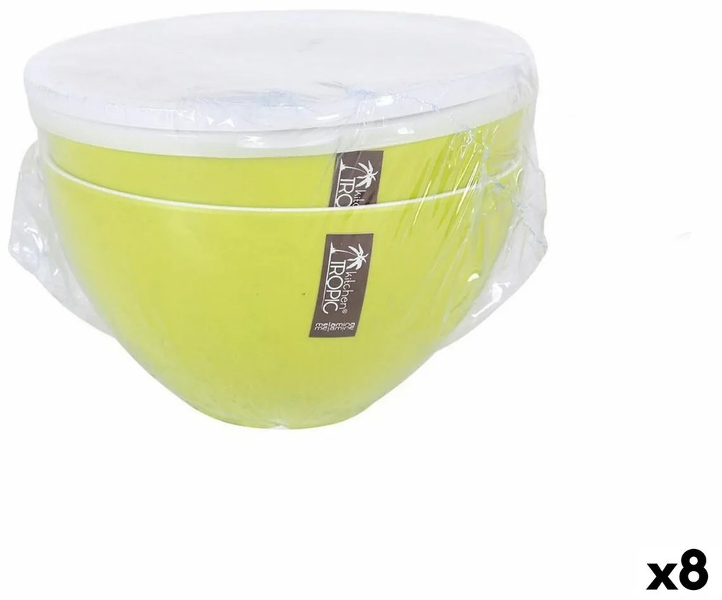 Комплект Панички Kitchen Tropic   С капак Зелен 2 Части (8 броя)