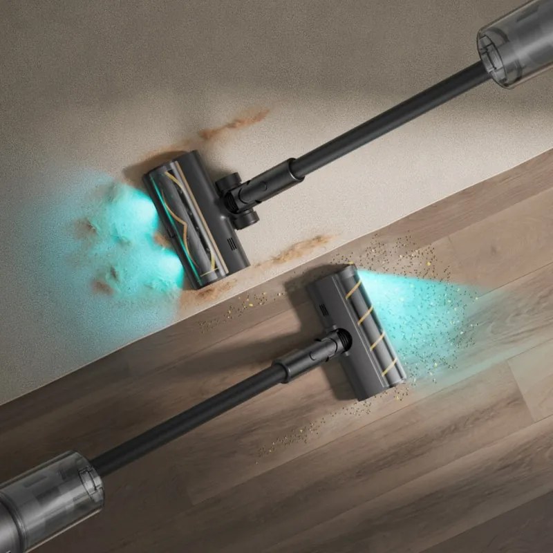 Вертикална прахосмукачка Dreame Z30 AquaCycle VZV77B, 855W, 310AW, 150000 об/мин, 3 степени, 0.32/0.4/0.6 л, 90 мин, HEPA H14, LED, Безчетков мотор, Черен