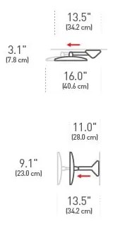 Стенно/козметично огледало със светлина/увеличително (5x) ø 20 cm Sensor – simplehuman