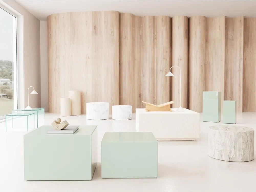 Стъклени масички за кафе в комплект 2 бр. 50x50 cm Dice – Actona