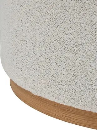 Пуф XL atmosphera Nesky, Букле, Бял, Ø81 см