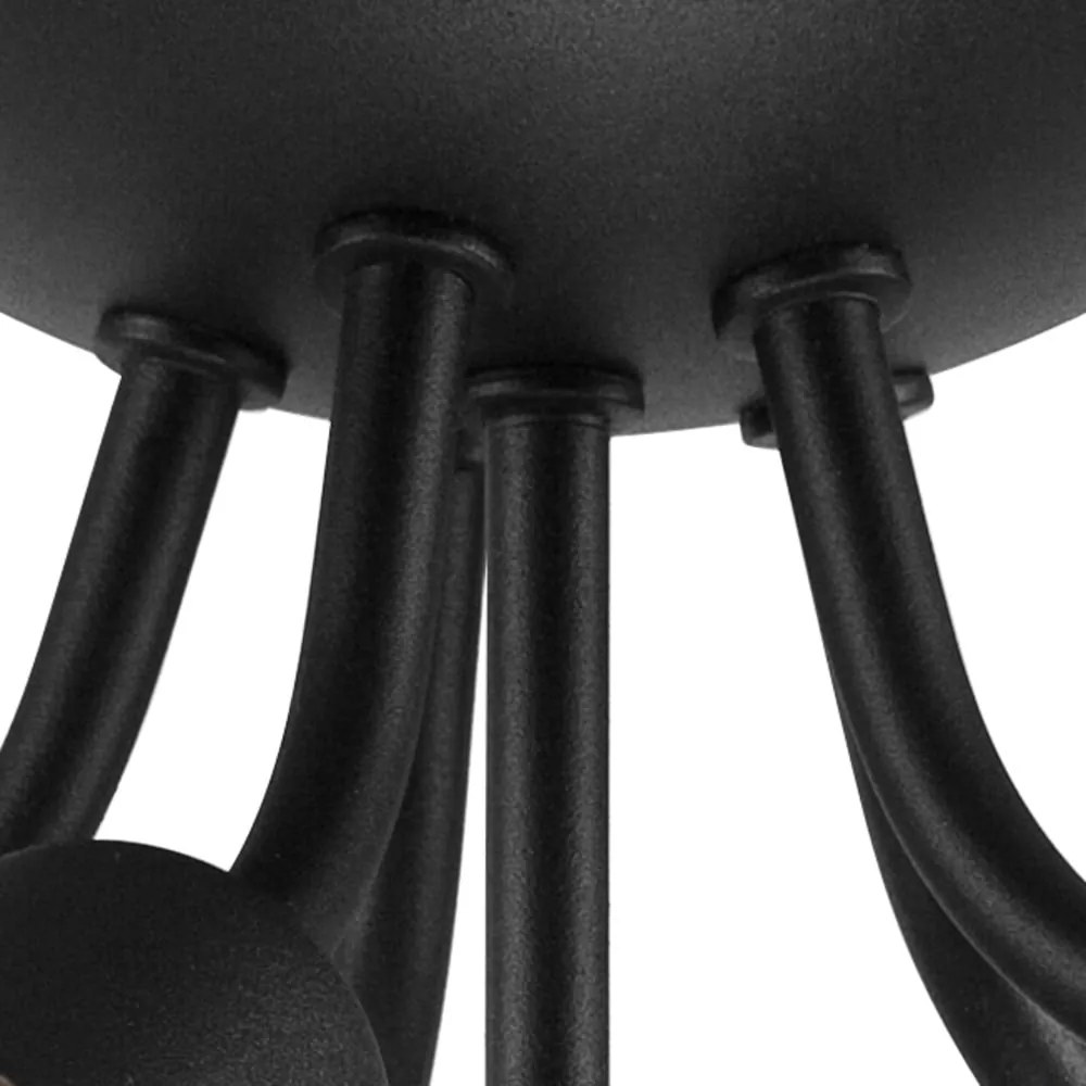 Черно осветително тяло за таван без абажури Viggo – LAMKUR