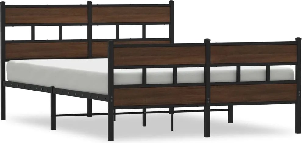 4017170 vidaXL Рамка за легло без матрак, с табла и подложка, 140x200 см