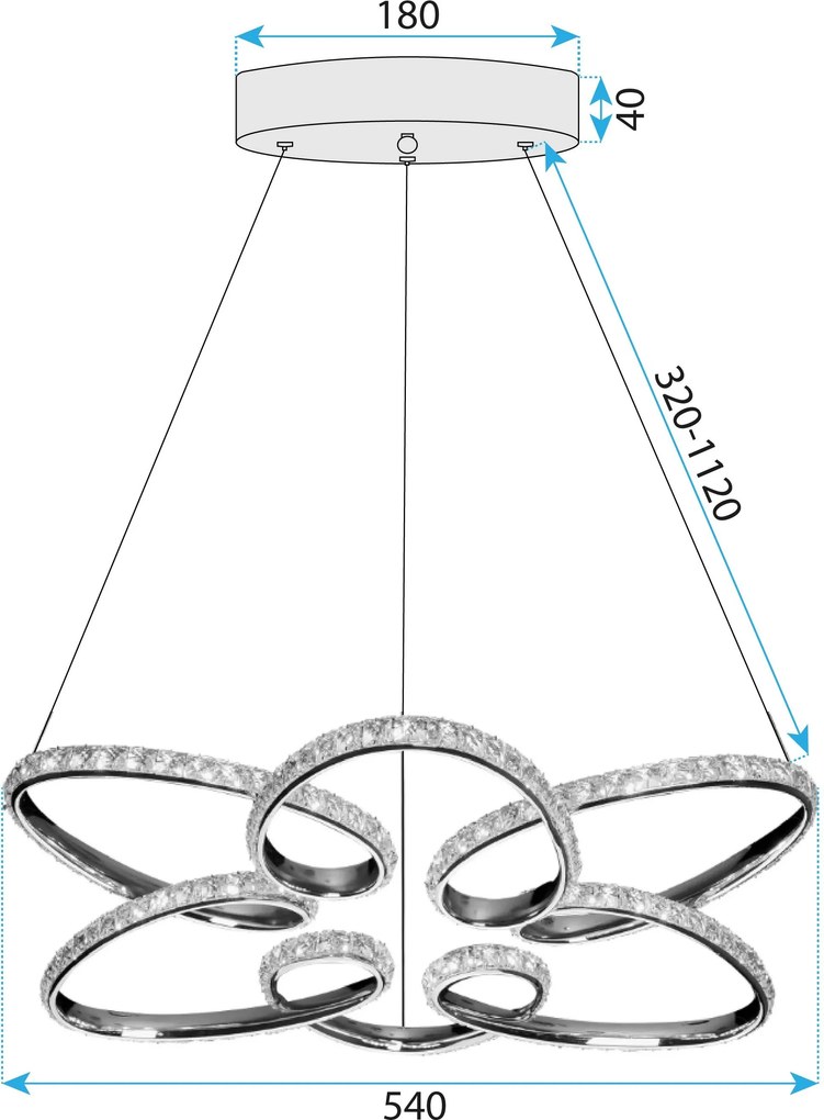 Лампа LED G002-CP CHROME